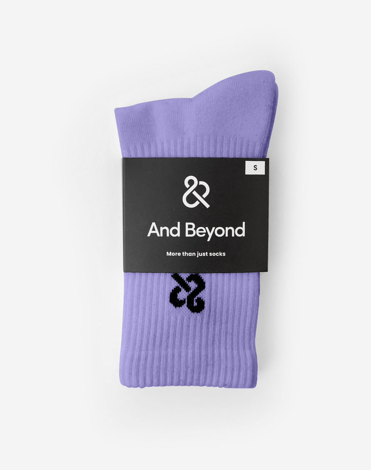 And Beyond classic crew sock in purple