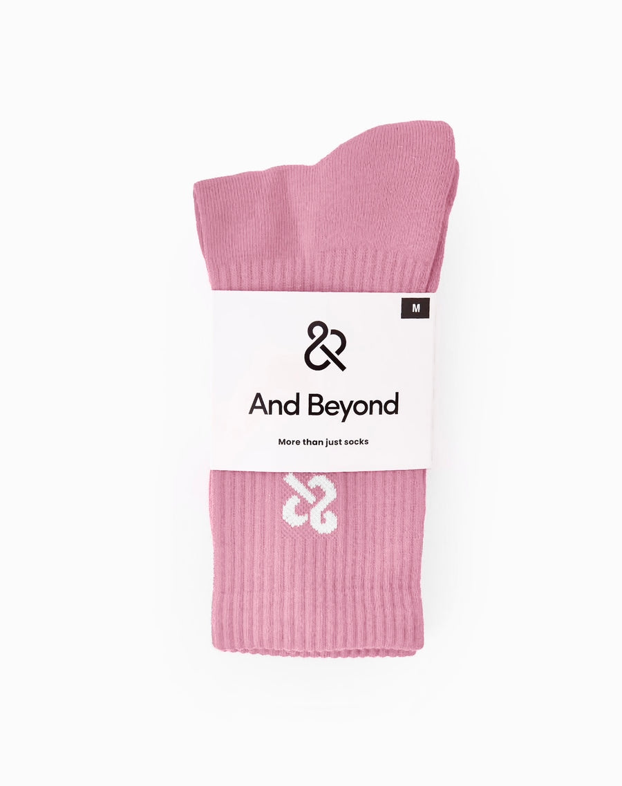 And Beyond classic crew sock in pink