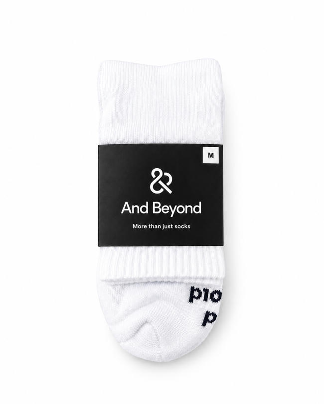 Men's White Classic Mid Crew