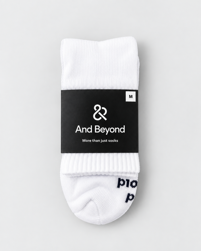 Men's White Classic Mid Crew