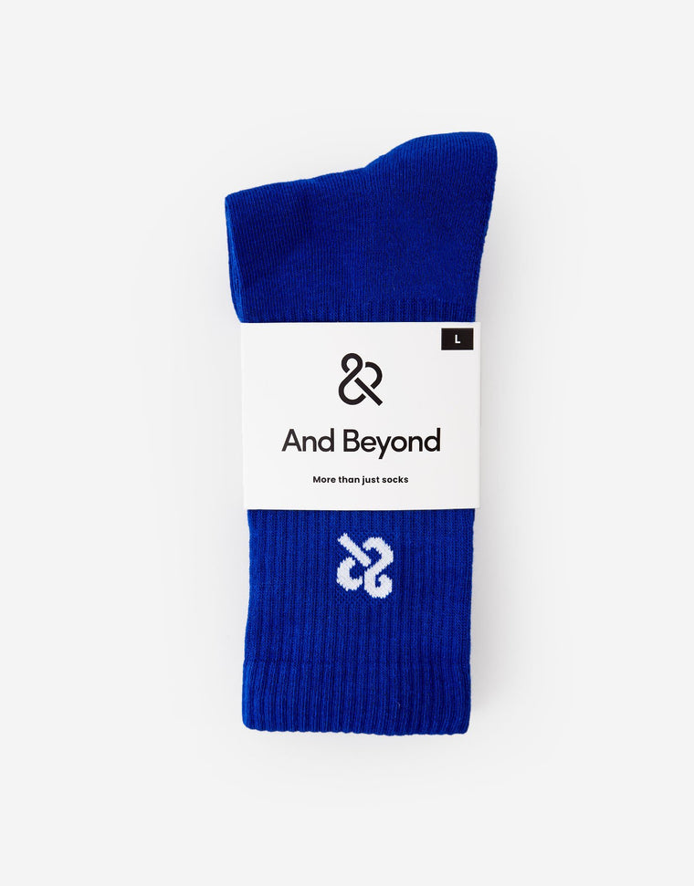 And Beyond classic crew sock in blue