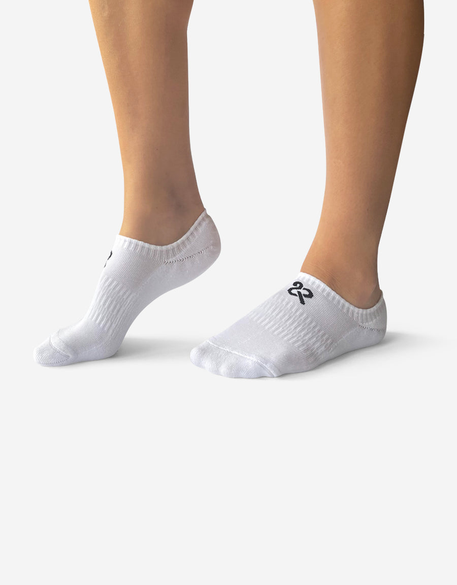 Women's White Cushioned No Show