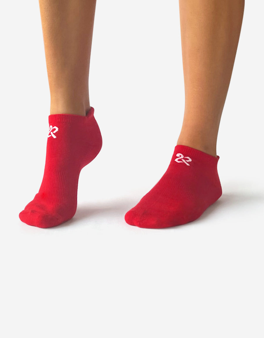Women's Red Everyday Essential Ankle