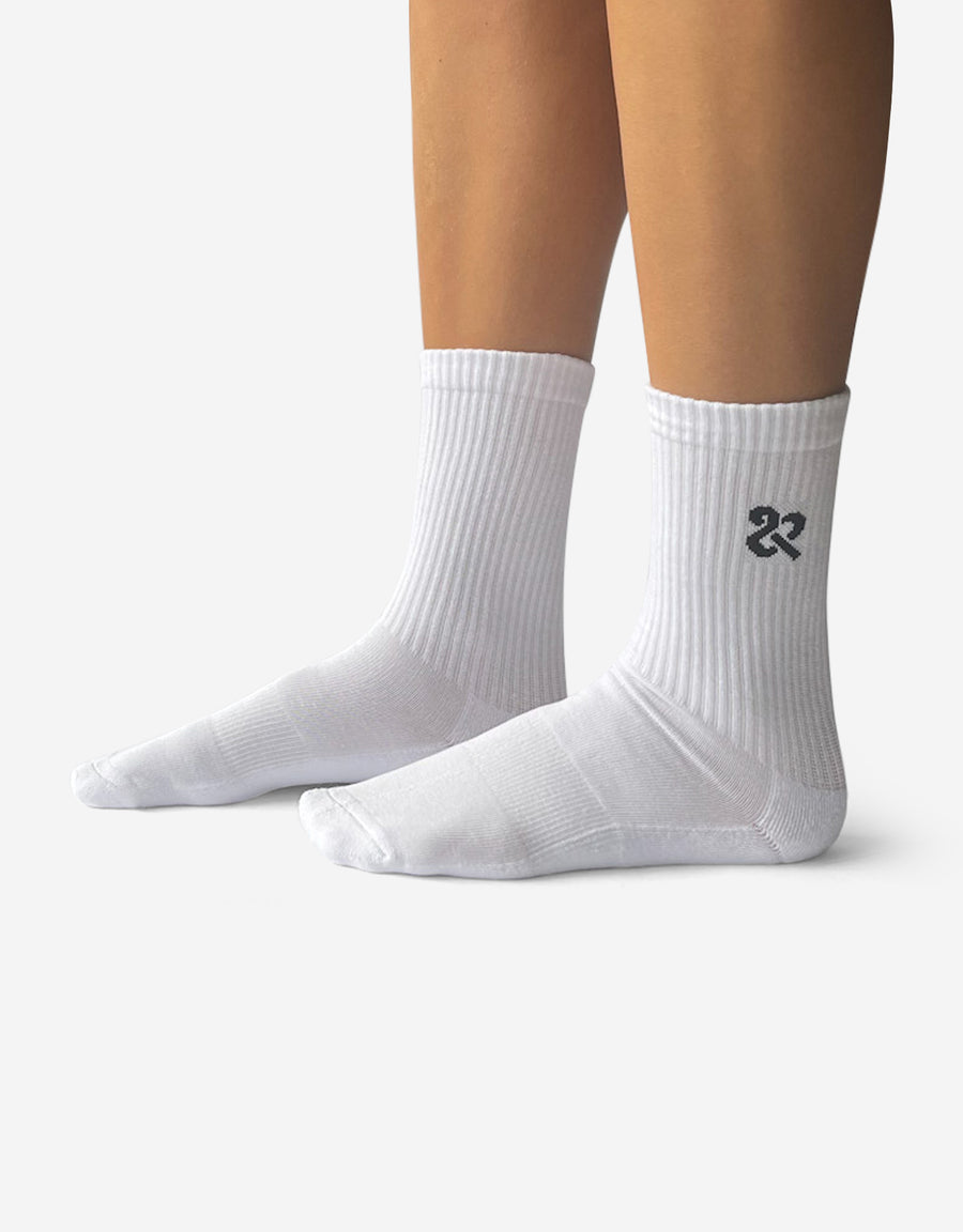 Women's White Classic Crew