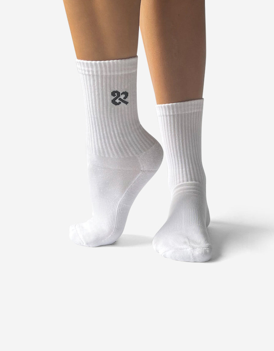 Women's White Classic Crew