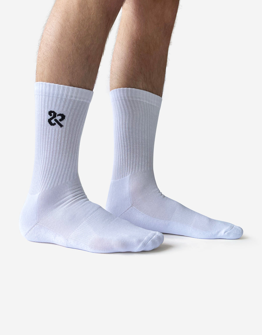 Men's White Classic Crew
