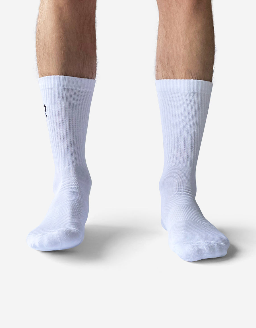 Men's White Classic Crew