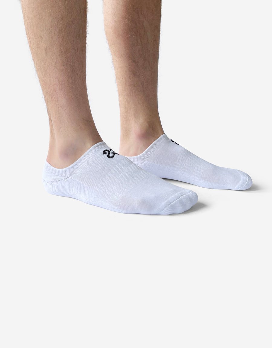 Men's White Cushioned No Show