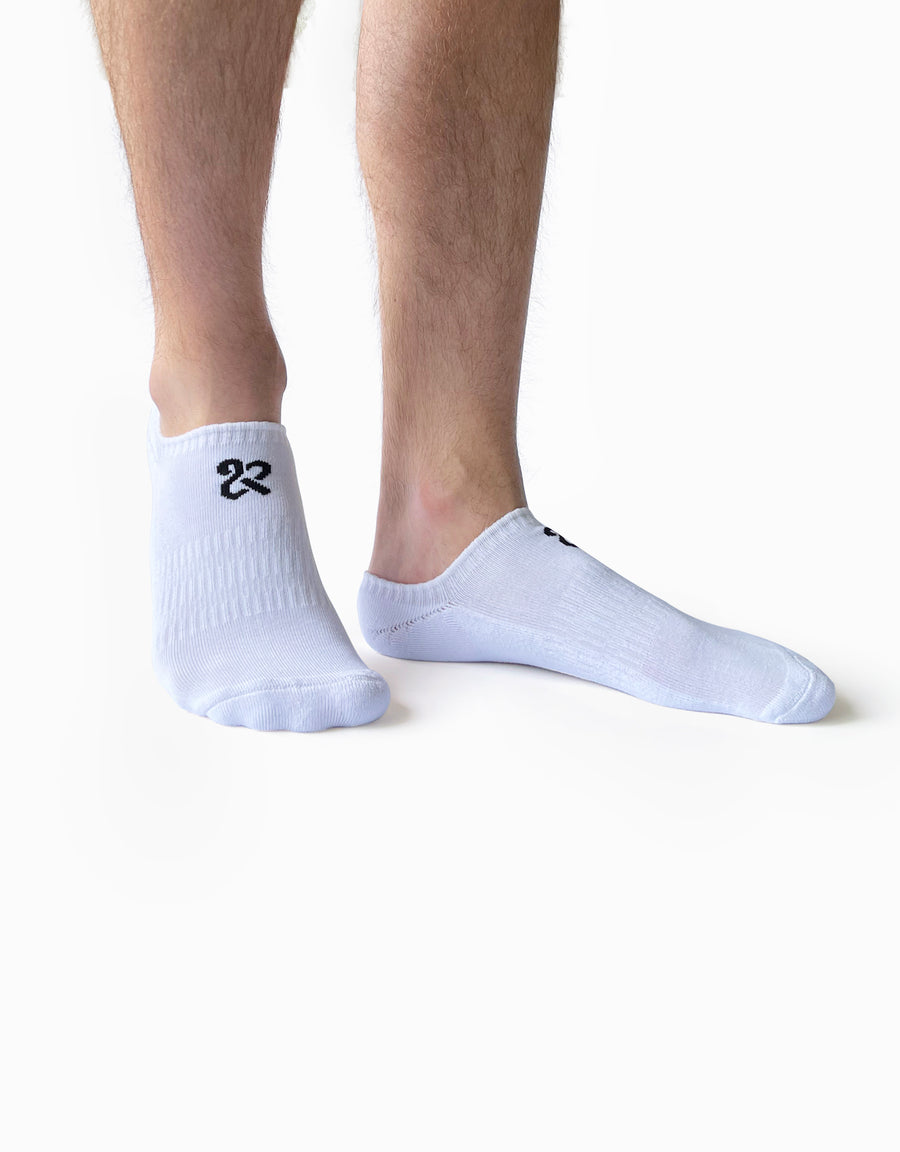Men's White Cushioned No Show